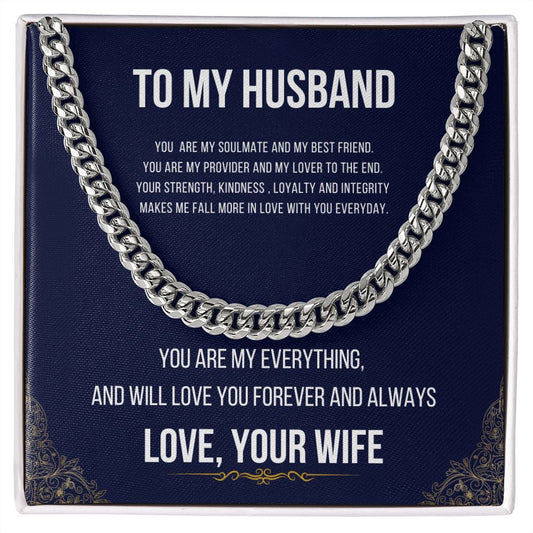 TO MY HUSBAND| Cuban Link Chain